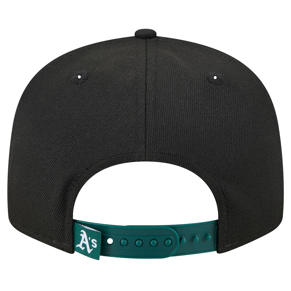 Men's New Era Black Athletics Splatter 9FIFTY Snapback Hat