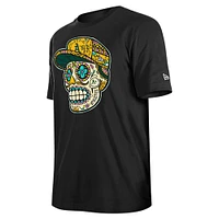Men's New Era Black Athletics Sugar Skulls T-Shirt