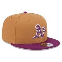 Men's New Era Brown/Purple Athletics Color Pack Two-Tone 9FIFTY Snapback Hat