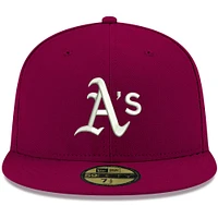 Men's New Era Cardinal Athletics White Logo 59FIFTY Fitted Hat