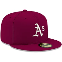 Men's New Era Cardinal Athletics White Logo 59FIFTY Fitted Hat