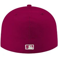 Men's New Era Cardinal Athletics White Logo 59FIFTY Fitted Hat