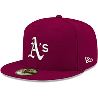 Men's New Era Cardinal Athletics White Logo 59FIFTY Fitted Hat