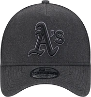 Men's New Era Charcoal Athletics Logo Essentials 9FORTY A-Frame Adjustable Hat