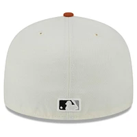 Men's New Era Cream/Orange Athletics 59FIFTY Fitted Hat