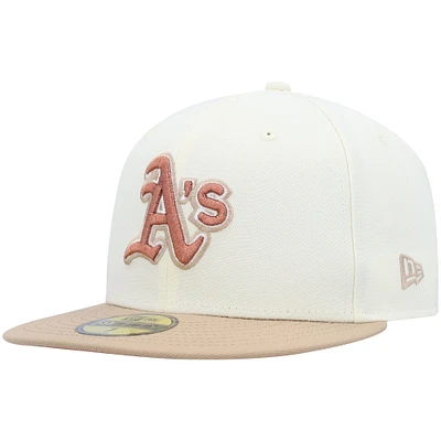 Casquette ajustée 59FIFTY Athletics Chrome Camel Rust de New Era pour homme