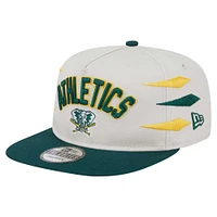Men's New Era Cream Athletics Iron Golfer Snapback Hat