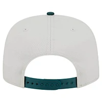 Men's New Era Cream Athletics Iron Golfer Snapback Hat