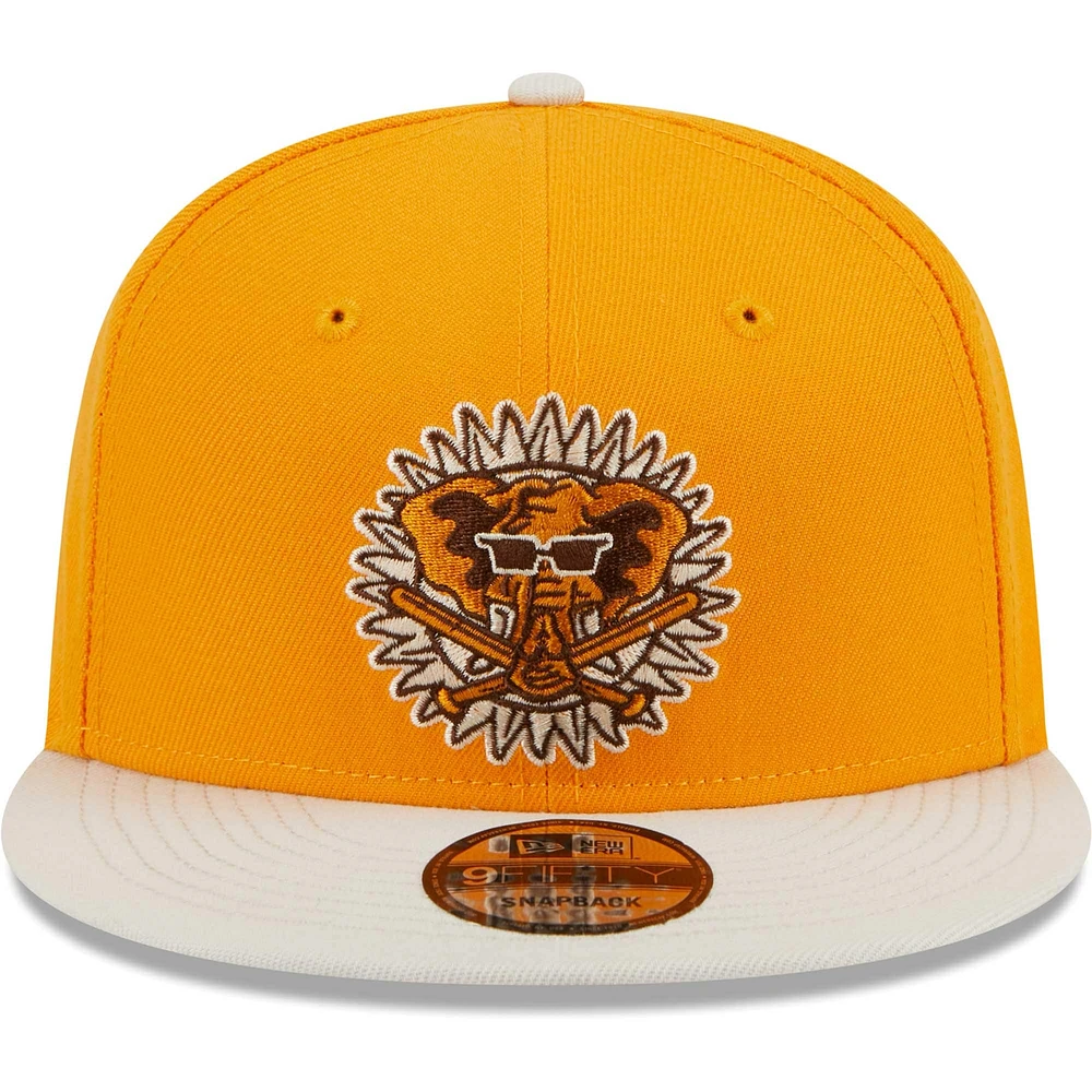 Men's New Era Gold Athletics Tiramisu 9FIFTY Snapback Hat