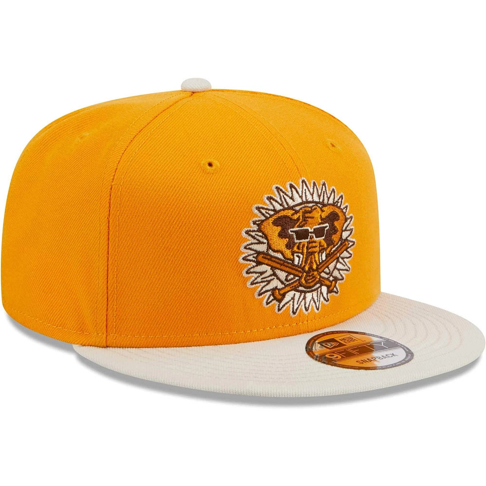 Men's New Era Gold Athletics Tiramisu 9FIFTY Snapback Hat