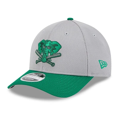 Casquette ajustable 9FORTY M-Crown Athletics 2025 pour homme New Era gris/vert