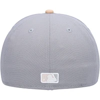 Men's New Era Gray/Peach Athletics 1987 MLB All-Star Game Purple Undervisor 59FIFTY Fitted Hat