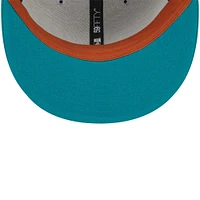 Casquette ajustée Athletics 59FIFTY pour homme New Era gris/bleu sarcelle