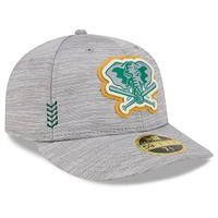 Men's New Era Gray Athletics 2024 Clubhouse Low Profile 59FIFTY Fitted Hat