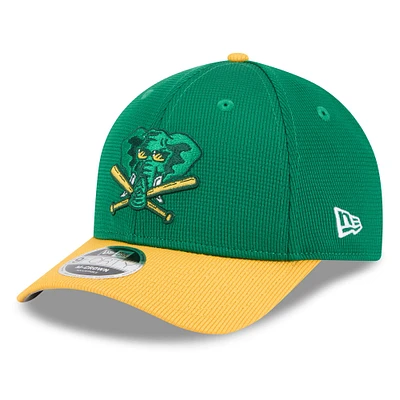 Casquette ajustable 9FORTY M-Crown Athletics 2025 pour homme New Era verte/dorée