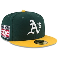 Men's New Era Green/Gold Athletics National Baseball Hall of Fame 59FIFTY Fitted Hat