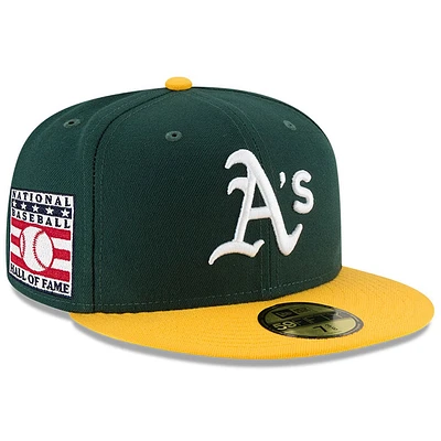 Men's New Era Green/Gold Athletics National Baseball Hall of Fame 59FIFTY Fitted Hat