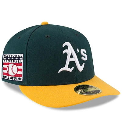 Men's New Era Green/Gold Athletics National Baseball Hall of Fame Low Profile 59FIFTY Fitted Hat