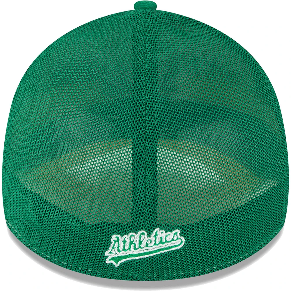 Men's New Era Green/White Athletics 2023 On-Field Batting Practice 39THIRTY Flex Hat