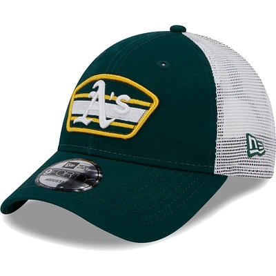 Casquette snapback 9FORTY Trucker avec logo Athletics vert/blanc New Era pour homme