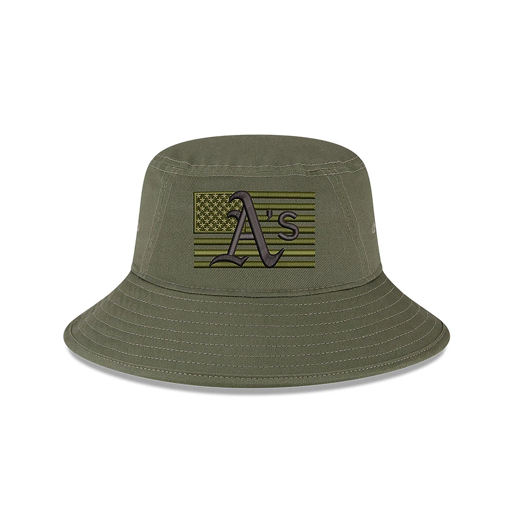 Men's New Era Green Athletics 2023 Armed Forces Day Bucket Hat