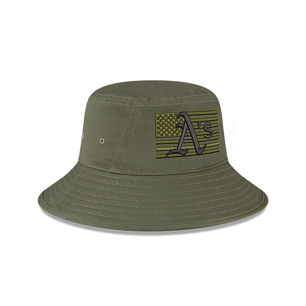 Men's New Era Green Athletics 2023 Armed Forces Day Bucket Hat