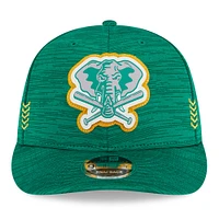 Men's New Era Green Athletics 2024 Clubhouse Low Profile 9FIFTY Snapback Hat