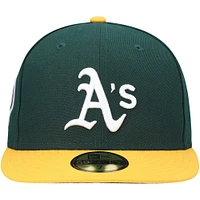 Men's New Era Green Athletics 9/11 Memorial Side Patch 59FIFTY Fitted Hat