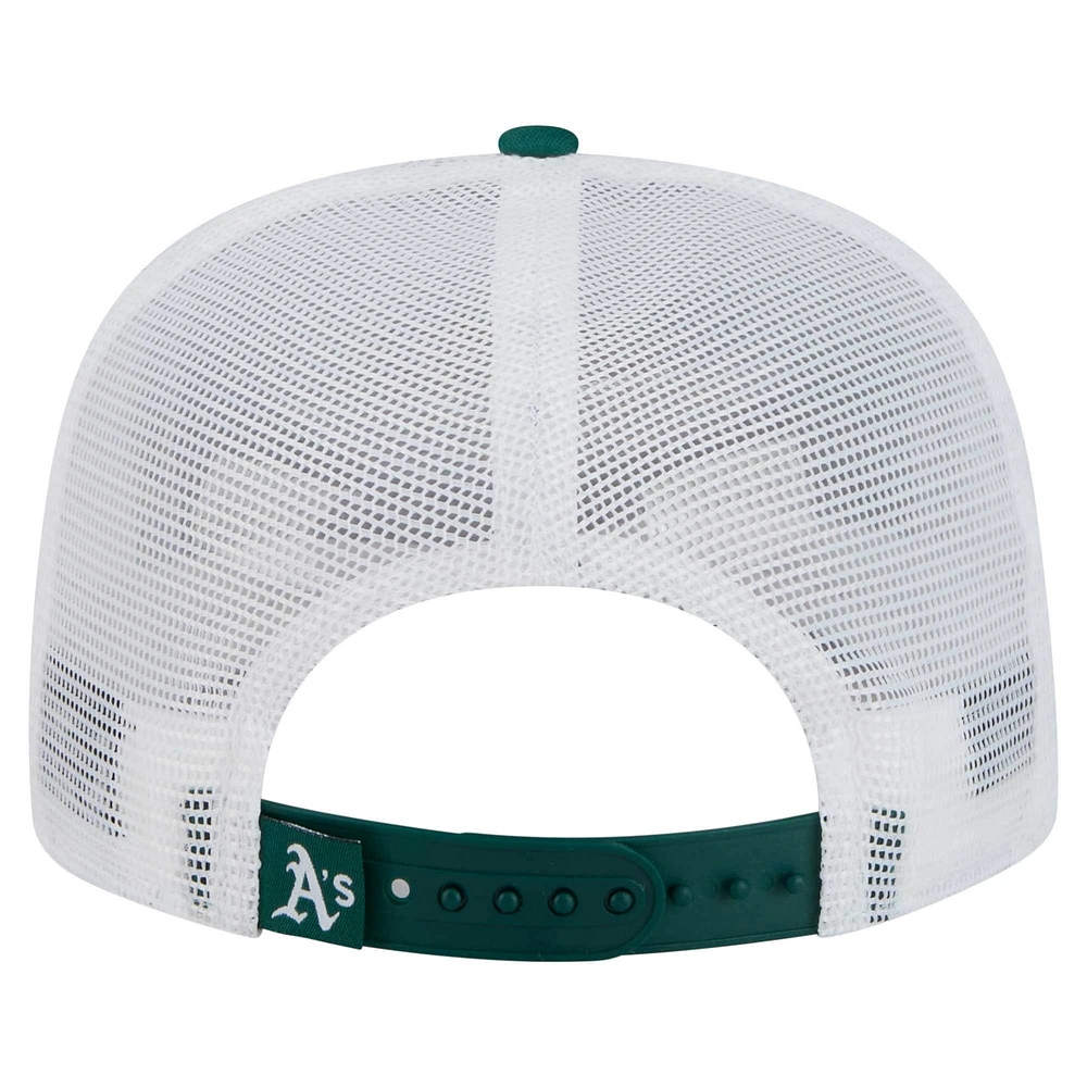Men's New Era  Green Athletics 9FIFTY A-Frame Trucker Snapback Hat