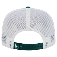 Men's New Era  Green Athletics 9FIFTY A-Frame Trucker Snapback Hat