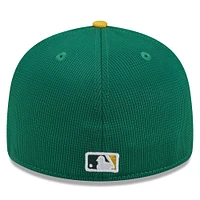 Men's New Era  Kelly Green Athletics 2025 Batting Practice Low Profile 59FIFTY Fitted Hat