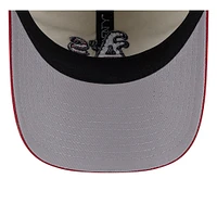 Men's New Era Khaki/Red Athletics 2024 Fourth of July 9TWENTY Adjustable Hat