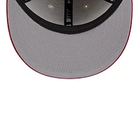 Men's New Era Khaki/Red Athletics 2024 Fourth of July Low Profile 59FIFTY Fitted Hat
