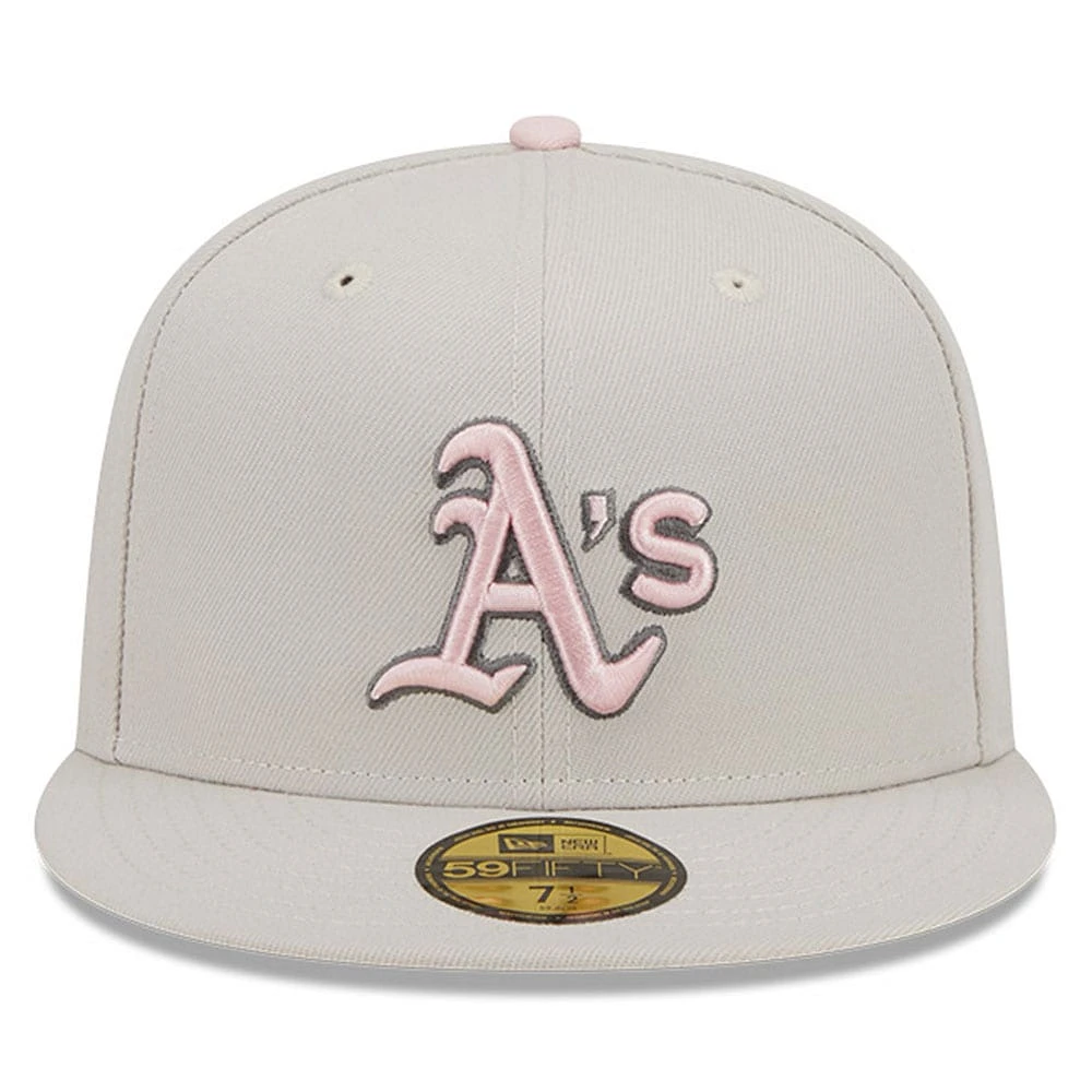 Men's New Era Khaki Athletics 2023 Mother's Day On-Field 59FIFTY Fitted Hat