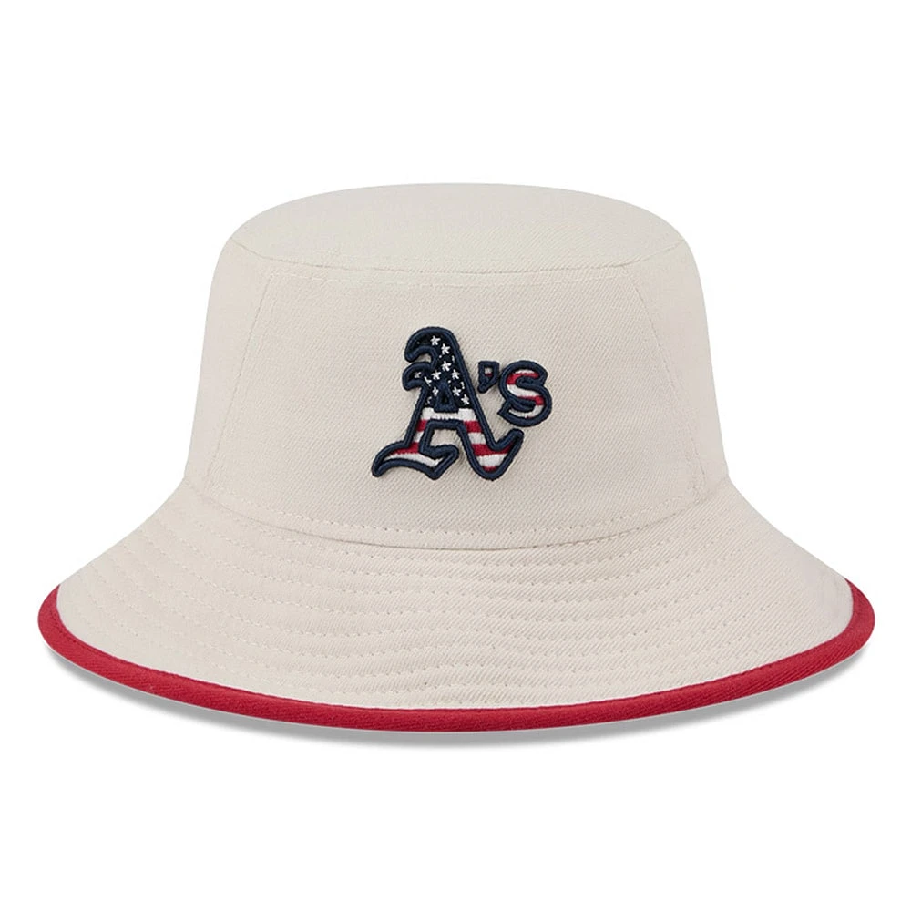 Men's New Era Khaki Athletics 2024 Fourth of July Bucket Hat