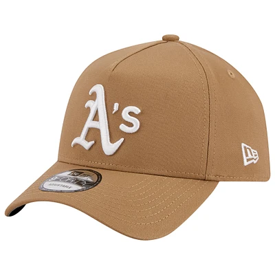 Casquette ajustable A-Frame 9FORTY Athletics kaki New Era pour homme