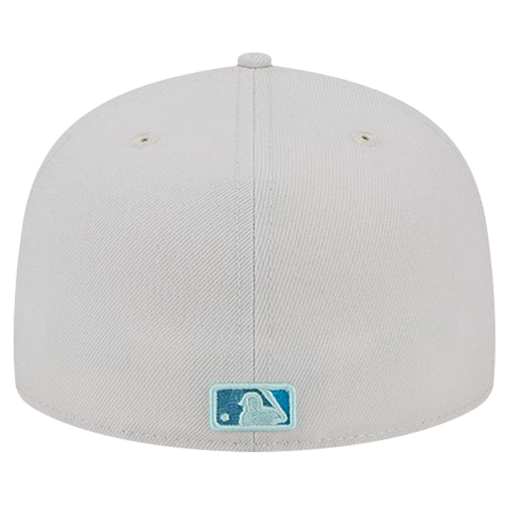 Men's New Era Khaki Athletics Stone Mist 59FIFTY Fitted Hat