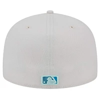 Men's New Era Khaki Athletics Stone Mist 59FIFTY Fitted Hat