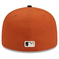 Men's New Era Orange/Black Athletics 59FIFTY Fitted Hat