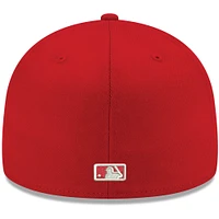 Men's New Era Red Athletics White Logo 59FIFTY Fitted Hat
