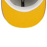Men's New Era Royal/Red Athletics Throwback Logo Primary Jewel Gold Undervisor 59FIFTY Fitted Hat
