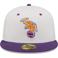 Men's New Era White/Purple Athletics 30th Season Grape Lolli 59FIFTY Fitted Hat