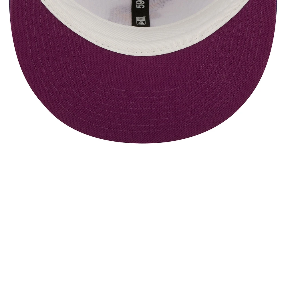Men's New Era White/Purple Athletics 30th Season Grape Lolli 59FIFTY Fitted Hat