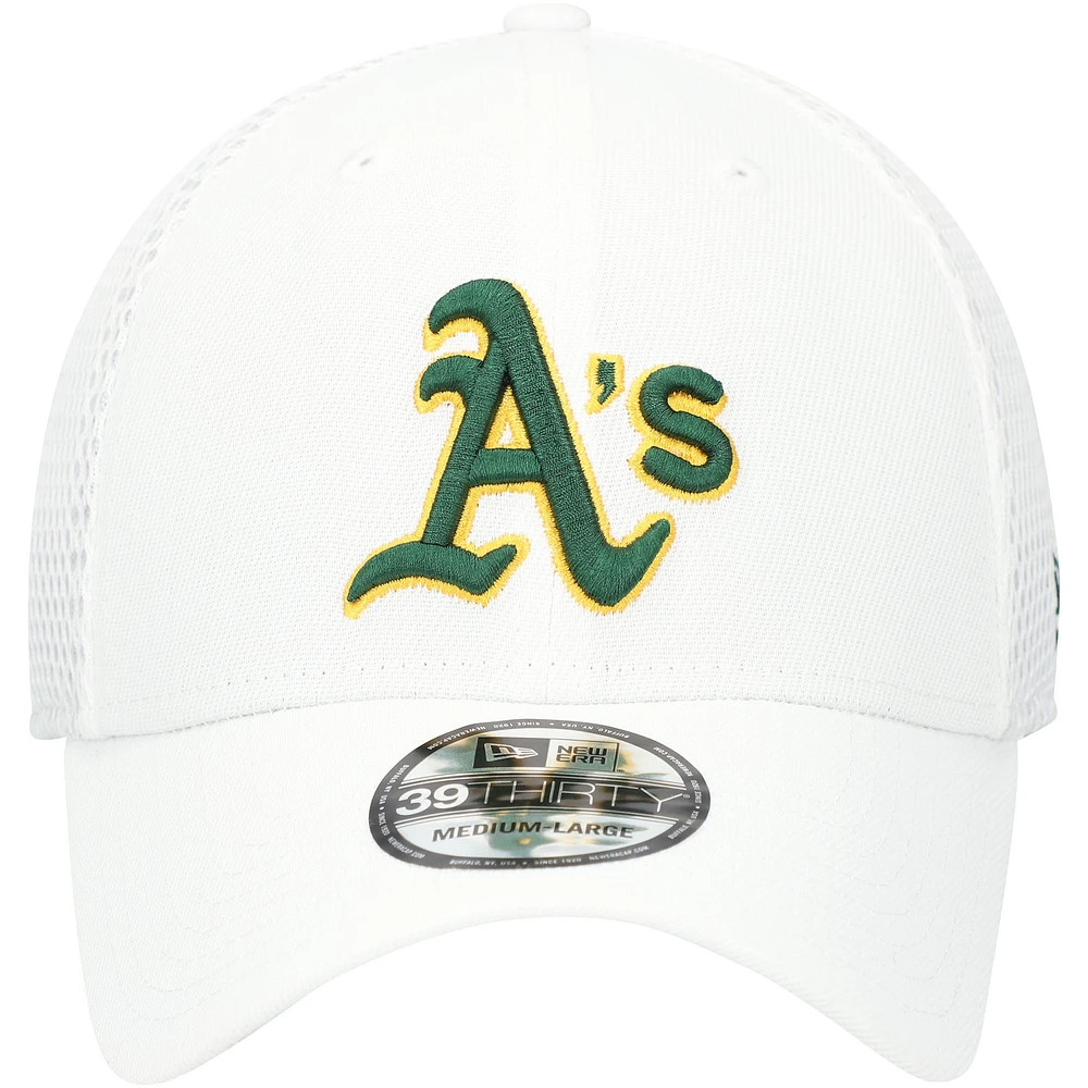 Men's New Era White Athletics REPREVE Neo 39THIRTY Flex Hat