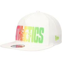 Men's New Era White Athletics Spring Spectrum Golfer Snapback Hat