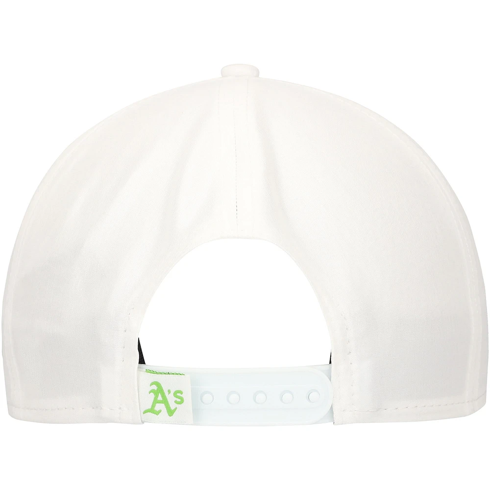 Men's New Era White Athletics Spring Spectrum Golfer Snapback Hat