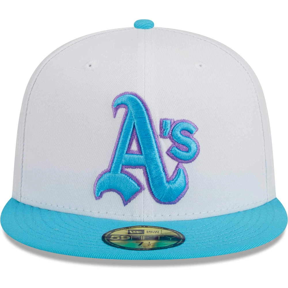 Men's New Era White Athletics Vice 59FIFTY Fitted Hat
