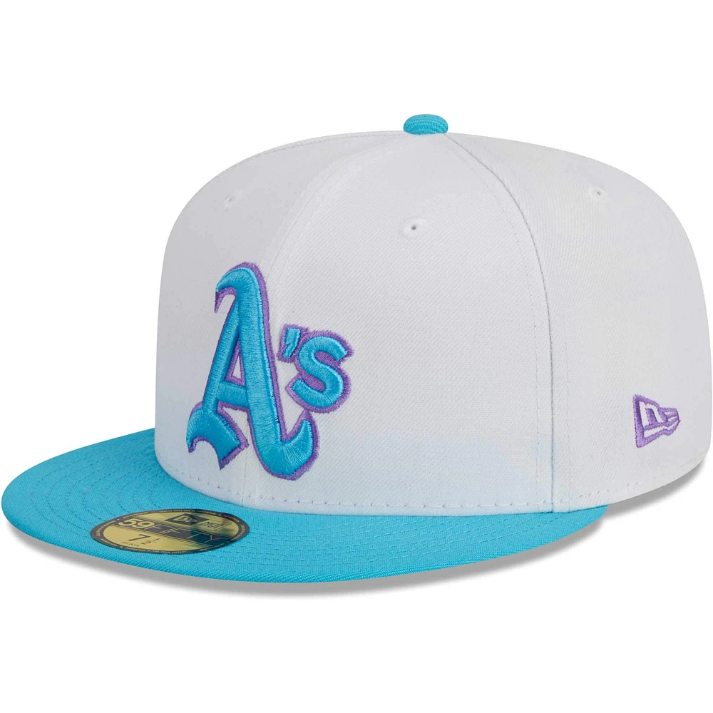 Men's New Era White Athletics Vice 59FIFTY Fitted Hat