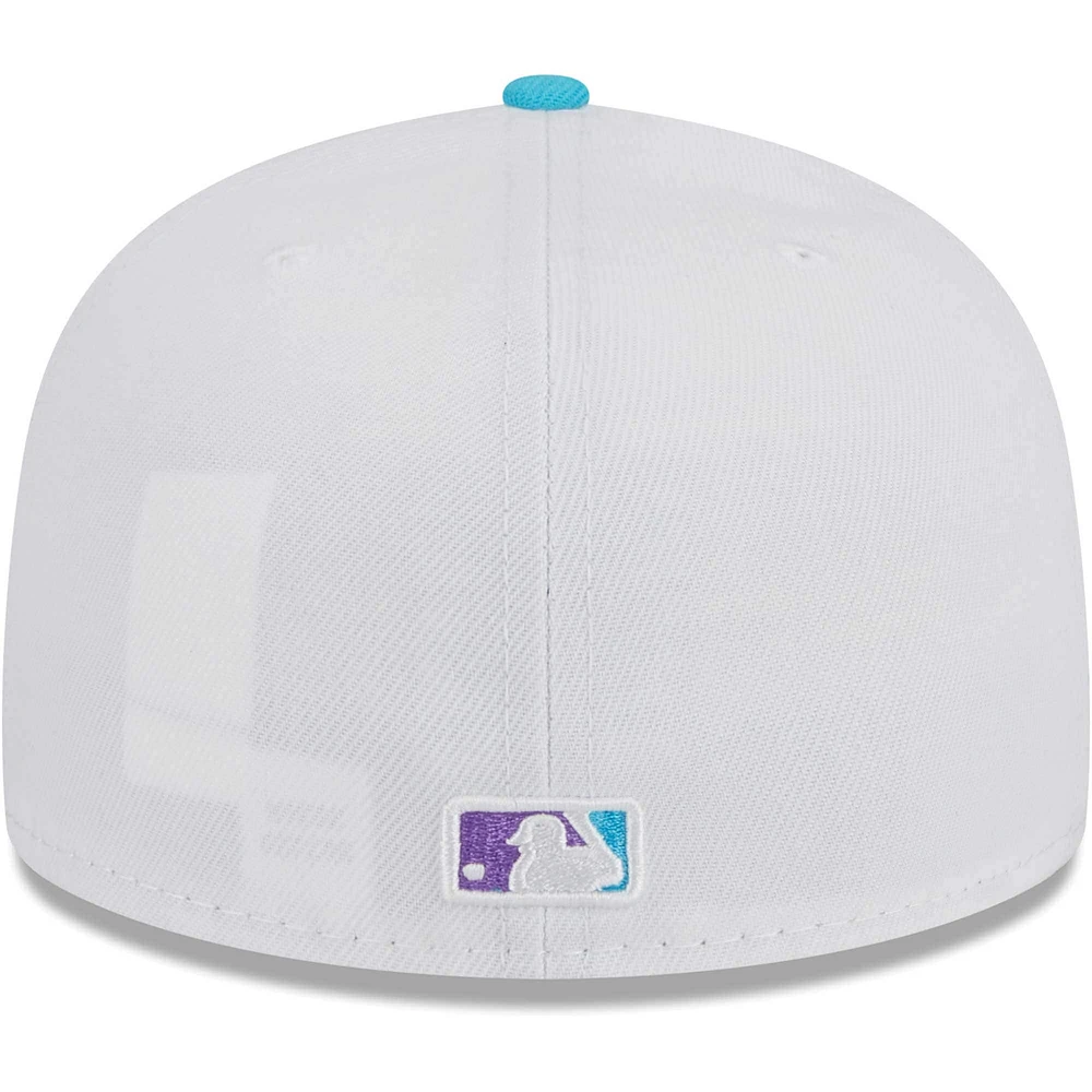 Men's New Era White Athletics Vice 59FIFTY Fitted Hat