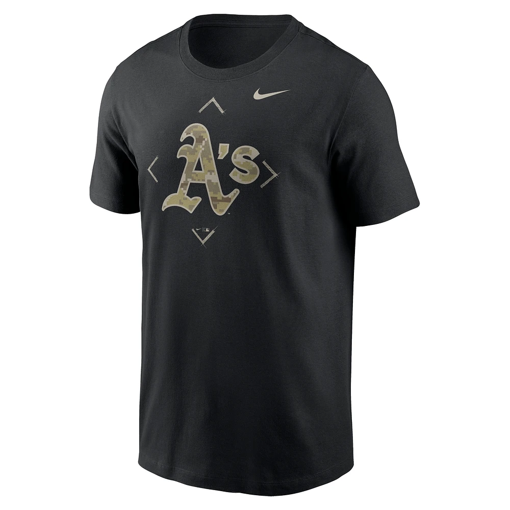Men's Nike Black Athletics Camo Logo T-Shirt